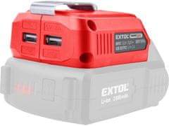 Extol Premium Polnilnik 8891896 for USB devices, with light, SHARE20V, without battery, 5V/2A