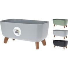 EXCELLENT Lonec za rože KO-Y89300080zelena na nogah 390x195x220 mm zelena