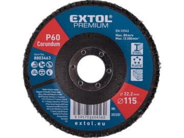 Extol Premium Lamelni disk 8803463 oblique corundum flap disc, O115mm, P60