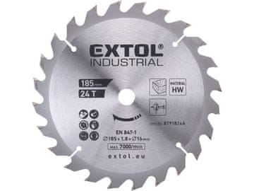 Extol Industrial Žagin list 8791826A saw blade with SK blades, 185x1.8x16mm, 24T
