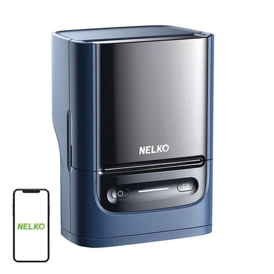 MojPlanet Nelko PM220 termični tiskalnik nalepk (modri)