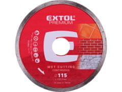 Extol Premium Diamantna rezalna plošča poln krog - mokro rezanje, O 115x22,2x2mm