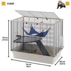 Ferplast Kletka FERPLAST Furet Plus za kune in glodavce, enostavna za čiščenje, s široko opremo in kovinsko-plastično konstrukcijo.