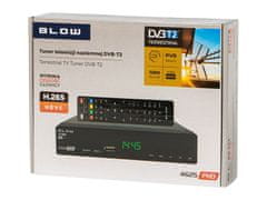 Blow DVB-T2 dekoder BLOW 4625FHD H.265 V2 s HDMI, USB, SCART in daljinskim upravljalnikom - črna barva, visoka kakovost slike