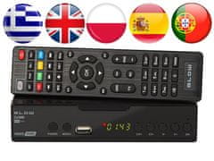 Blow DVB-T2 dekoder BLOW 4625FHD H.265 V2 s HDMI, USB, SCART in daljinskim upravljalnikom - črna barva, visoka kakovost slike