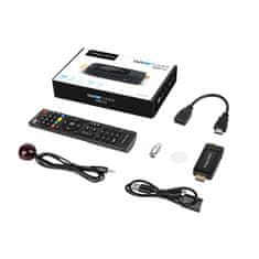slomart Mini DVB-T2 TV tuner KRUGER & MATZ KM9999, H.265 HEVC, TV snemanje, HDMI, 1 tuner, črn