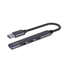 SAVIO SAVIO Hub AK-70 USB-A - 4-v-1 s 3 × USB-A 2.0, 1 × USB-A 3.1, hitrost prenosa do 5 Gbps, 2 leti garancije