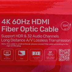 Unitek UNITEK HDMI Kabel 2.0 4K 60HZ AOC, dolžina 15m, črn, maksimalna ločljivost 4096 x 3112 pikslov