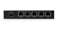 Ubiquiti Ubiquiti EdgeRouter X SFP gigabitni usmerjevalnik, črn, z 5 LAN priključki in podporo za PoE, idealen za profesionalne omrežne rešitve.
