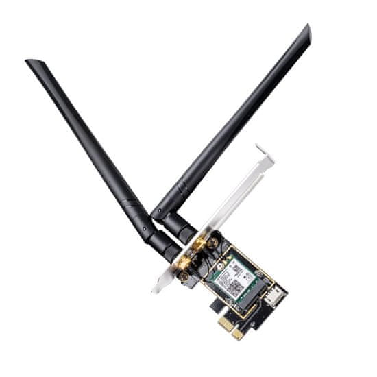Cudy Cudy WE3000 notranja mrežna kartica WLAN/Bluetooth 2400 Mbit/s, PCI Express, Wi-Fi 6E, Bluetooth 5.2, zunanja antena