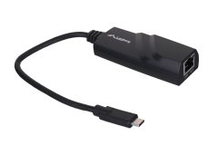 Lanberg Lanberg NC-1000-02 RJ-45 Vmesnik/Adaapter za USB in USB Type-C, Black, Plug and Play, Hot-swap, 0.15 m