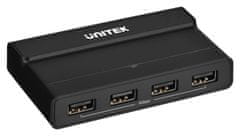 Unitek UNITEK H1310A KVM stikalo - upravljanje dveh računalnikov, USB 3.2 Gen 1, 4x USB A, 2x USB C, črna barva, Plug and Play