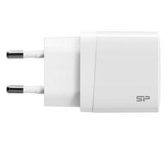 Silicon Power Polnilnik za mobilne naprave Silicon Power SP18WASYQM10L0CW, 18W, bel, hitro polnjenje, USB Type-C, notranji uporaba