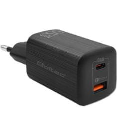 Qoltec Qoltec 50766 Hitri polnilec za prenosne naprave, 65 W, črn, za prenosnike, pametne telefone, igralne konzole in tablice