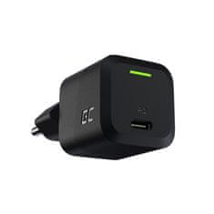 Green Cell USB Polnilec Green Cell PowerGaN 33 W PD 3.0 QC 3.0 1x USB-C, Črn, Hitro Polnjenje, Universalna Uporaba