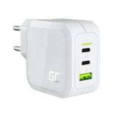 Green Cell Hiter polnilec Green Cell CHARGC08W za pametne telefone, tablice in prenosnike, bele barve, 65W, 3 izhodi