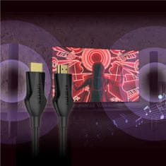 Unitek UNITEK HDMI 2.1 kabel 8K/4K @ 120Hz, 1m, zlati stik, podpora ARC, visok prenos podatkov 48 Gbit/s, črn