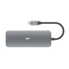 Silicon Power Docking postaja Silicon Power SR30 USB 3.2 Gen 1 Type-C, 4K Ultra HD, aluminijasta, svetlo siva