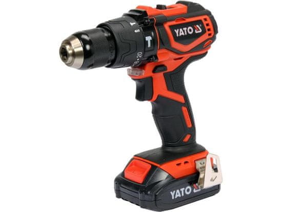 YATO Akumulatorska vrtalka Yato YT-82796, 2000 RPM, 1,3 kg, črna in oranžna, z močnim motorjem in hitrim polnjenjem