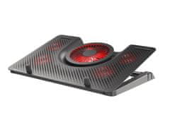 Genesis GENESIS Oxid 550 hladen pad za prenosnike 43.9 cm (17.3") z regulacijo višine, rdečo osvetlitvijo in 5 ventilatorji