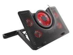 Genesis GENESIS Oxid 550 hladen pad za prenosnike 43.9 cm (17.3") z regulacijo višine, rdečo osvetlitvijo in 5 ventilatorji
