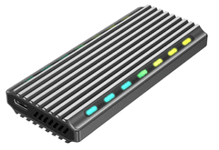 Gembird Gembird EE2280-U3C-03 USB 3.1 ohišje za M.2 NVMe pogone, RGB, aluminij, črno, podporni USB Type-C, 24h pošiljanje
