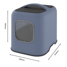 Rotho ROTHO Biala Blue - Litter Box za mačke, modra, vključuje lopatico, plastika, dimenzije 443x395x510 mm, hitro pošiljanje
