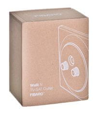 FIBARO Fibaro Walli N vtičnica R/TV+SAT bela - 3 vtičnice, okvir included, 86x86 mm, hitro pošiljanje 24h