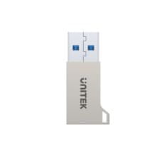 Unitek UNITEK USB-A na USB-C adaptator 3.1 Gen1, srebrna, hitrost prenosa do 5 Gbit/s, kompaktna izvedba, A1034NI