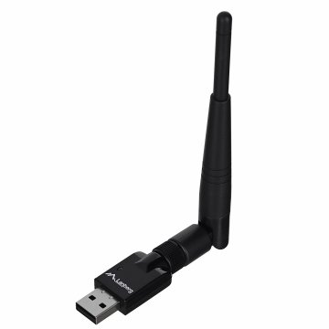 Lanberg Lanberg NC-0150-WE brezžična omrežna kartica WLAN 150 Mbit/s za PC/Laptop | Zunanji antena | Črna barva