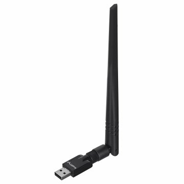 Lanberg Lanberg NC-0300-WIE omrežni kartica Ethernet/WLAN 2400 Mbit/s, z dvema zunanjima antenama, USB 2.0, črna