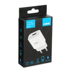iBOX Polnilec iBOX C-41 USB 2A z mikro USB kablom, 12W, 1 vhod, bel, zaščita pred prenapolnjenjem, kratek stik in pregrevanjem
