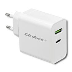 Qoltec Qoltec 51718 Polnilec | 45W | 5-20V | 2.4-3A | USB-C PD | Univerzalna uporaba | Bel