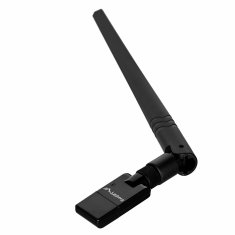 Lanberg Lanberg NC-0300-WIE omrežni kartica Ethernet/WLAN 2400 Mbit/s, z dvema zunanjima antenama, USB 2.0, črna