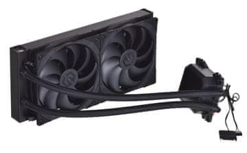 Endorfy Vodno hlajenje Endorfy Navis F280 - črni cooler za računalniške procesorje, 2 ventilatorja, maksimalna hitrost 1800 RPM