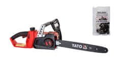 YATO Brezžični motorni žagin Yato YT-82813, 4500 RPM, dolžina rezila 35 cm, z avtomatskim oljenjem, črna/rdeča