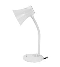 Esperanza Moderna namizna svetilka Esperanza ELD111W Polaris, bela, fleksibilna, LED, z nastavljivo glavo, 12 W, E27
