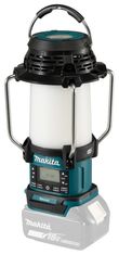 Makita Prenosni radio Makita DMR056 z analognim in digitalnim sprejemom, Bluetooth, črn in moder, dolga življenjska doba baterije.