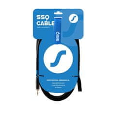 slomart SSQ MiG3 - Stereo Jack Kabel 3,5 mm, TRS - TRS, Dolžina 3 m, Črna, 85Ω, Kakovostno AV Povezovanje