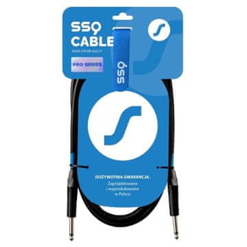 slomart SSQ JMPJMP2 Pro - 6,3 mm mono jack kabel z Neutrik terminali, dolžina 2 m, črna barva