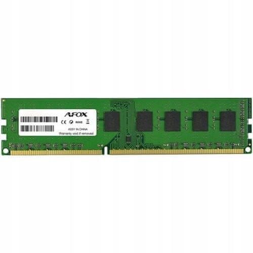 AFOX AFOX DDR3 4GB 1600 MHz UDIMM pomnilniški modul za PC/strežnik, brez registracije, 240-pinsko DIMM, zelena barva