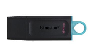 Kingston Kingston Technology DataTraveler Exodia 64GB USB 3.2 ključek za shranjevanje, črn, plug and play, zaščitna kapica