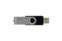 GoodRam USB ključek Goodram UTS3, 64 GB, USB Type-A 3.2 Gen 1, črn, hitrost branja do 60 MB/s, hitrost zapisovanja do 20 MB/s