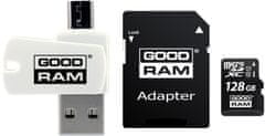 GoodRam Goodram M1A4-1280R12 128 GB MicroSDHC Kartica, Class 10 UHS-I, Črna/Bela, Hitrost Branja 60 MB/s, Hitrost Pisanja 10 MB/s