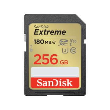SanDisk SanDisk Extreme 256 GB SDXC UHS-I Class 10 - Visokohitrostna pomnilniška kartica za fotoaparate in video kamer.