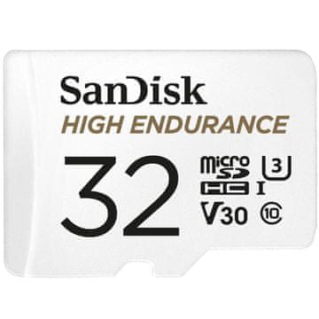 SanDisk SanDisk 32 GB MicroSDHC UHS-I Class 10, visoka vzdržljivost, vodoodporen, odporen na udarce, hitrosti pisanja 40 MB/s, branja 100 MB/s