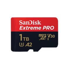 SanDisk SanDisk Extreme PRO 1 TB MicroSDXC - Visoka hitrost, odporna na vodo, udarce in temperature, z adaptrom SD.