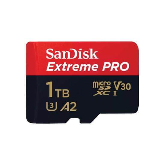 SanDisk SanDisk Extreme PRO 1 TB MicroSDXC - Visoka hitrost, odporna na vodo, udarce in temperature, z adaptrom SD.