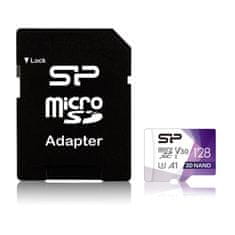 Silicon Power MicroSDXC spomina kartica Silicon Power Superior Pro 128 GB Class 10 UHS-I s SD adapterjem - vodoodporna, hitrost 100 MB/s