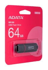slomart ADATA 64GB DashDrive UV150 USB ključek, USB Type-A 3.2 Gen 1, črn, kompaktna oblika, podpora za Windows, Linux in Mac